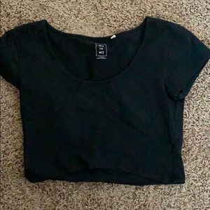 Me to we black crop top